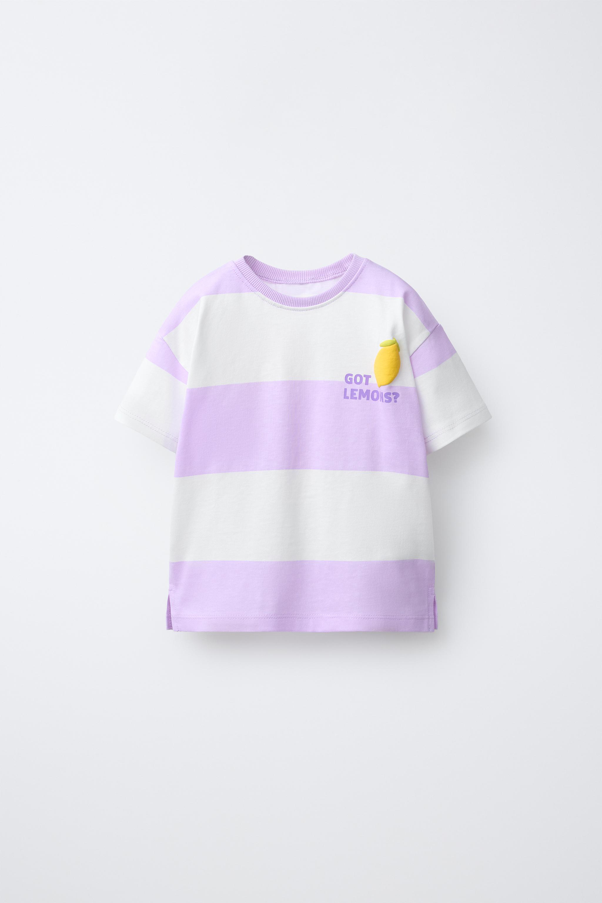 RAISED FRUIT STRIPE T-SHIRT